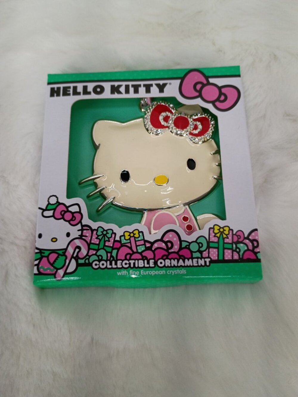 Hello Kitty Collectible Ornament With European Crystals Holiday Decor
